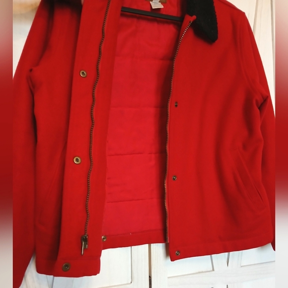 Vintage Pendleton 100% Wool Insulated Bomber Jacket Red - Small - Picture 3 of 9